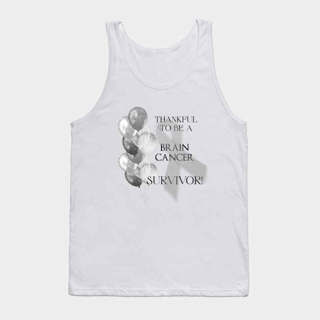 Brain Cancer Survivor Support Tank Top by allthumbs